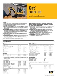 cat 303.5 e2|303.5 spec sheet.